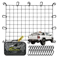 Heavy Duty 3'x4' Cargo Net - Stretches to 8'x10', 24 Clips, for Pickup Truck ...