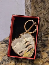 Rare Vintage Sankyo Musical Heart Shaped Keychain Locket Japan Mint Box