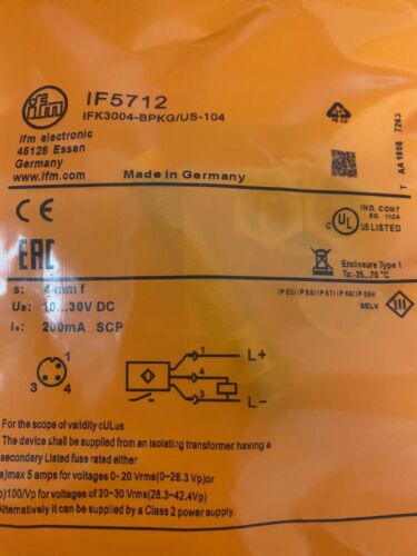 1PC IFM IF5712 Proximity Switch Sensor IF5712 New - Picture 3 of 3