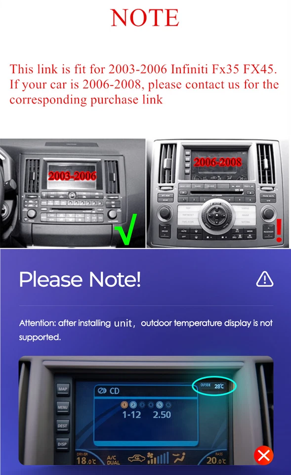 Unidad principal de radio estéreo Android 11 9,7" navegación GPS para Infiniti FX35 FX45 2003-2006 Foto 4 de 4