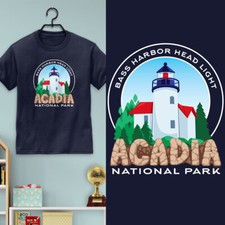 Youth T-Shirt, Maine Bass Harbor Head Light, Unisex Youth XS-XL