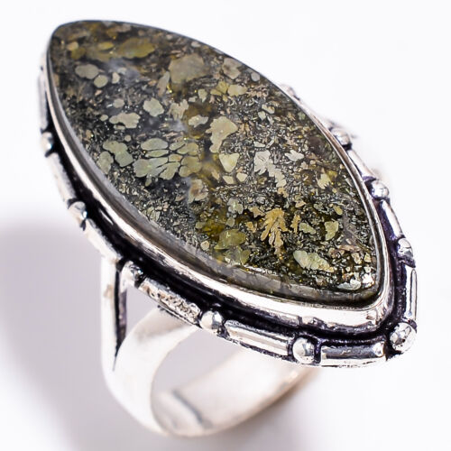 Marcasit Achat Vintage-Stil handgefertigter Ring 925 Sterlingsilber 8,75 US... - Bild 1 von 7