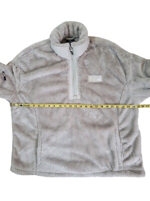 Pre-Owned NEW BALANCE 2XL Beige Quarter Zip Fleece Pullover Pre-Owned NEW BALANCE 2XL Beige Quarter Zip Fleece Pullover