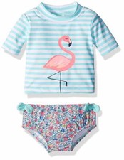 Carter's Girls 2pc Rashguard Swim Set Size 2T 3T 4T 4 5 6 6X