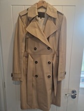 Massimo Dutti Womens Leather Trench Coat