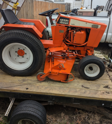 #ad Vintage 1977 Case 446 Garden Tractor with Mower Deck $1650.00