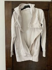 Lululemon wrap up jacket heathered angel white size 4 Full zip Tunic Funnel Neck