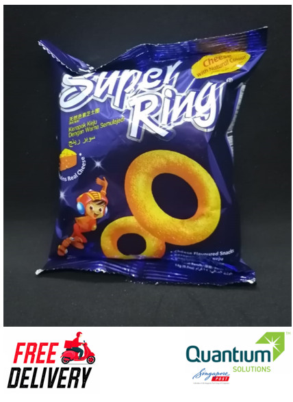 Paquete de 10 chips de queso X Oriental Super Ring 14 gramos