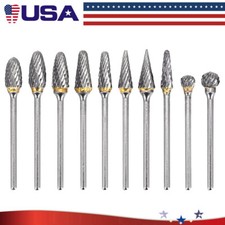 10pcs Tungsten Carbide Dental Lab Acrylic Bur Drill 2.35mm For Polishing Teeth