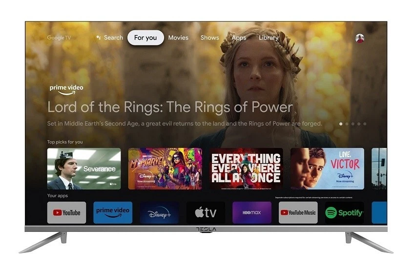 TV 43" TESLA 43S635SFS SERIE 6 FULL HD GOOGLE TV SMART WIFI SILVER NO SAMSUNG