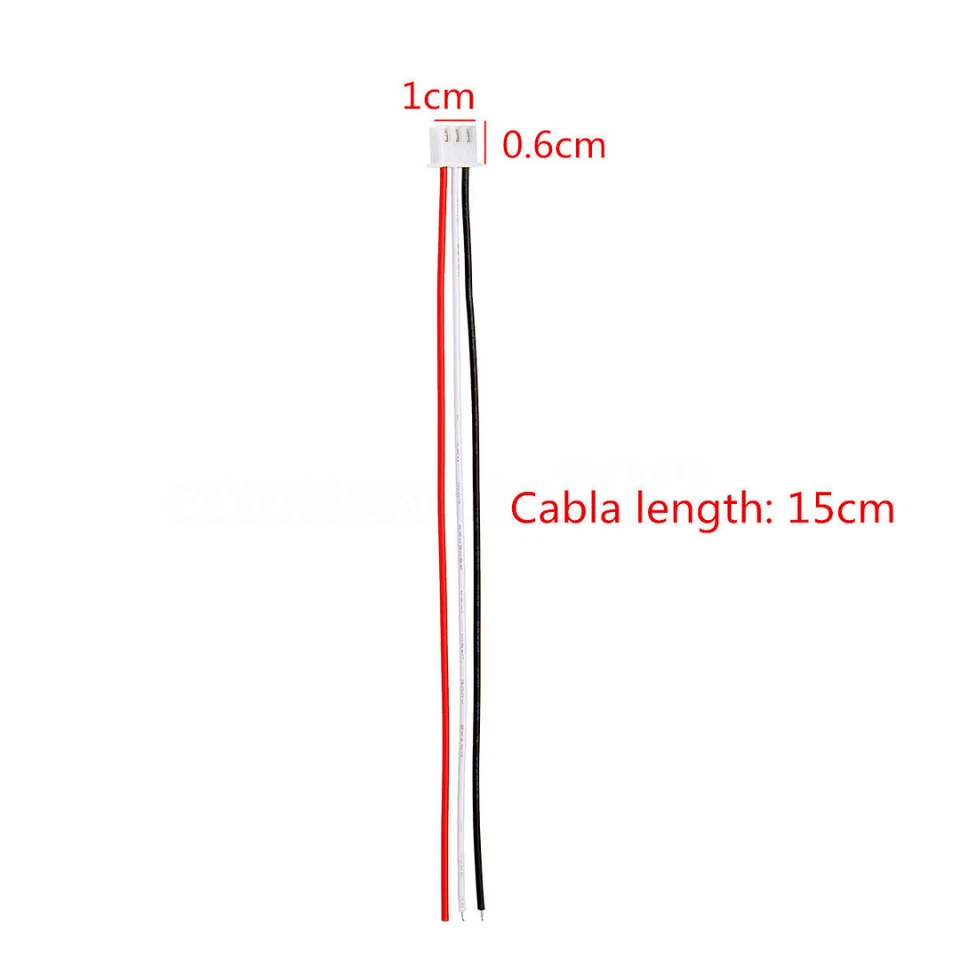 10 Satz Mini Micro JST XH 2.54mm 3-Pin Anschlussstecker mit Drähte Kabel 150MM - Bild 4 von 4