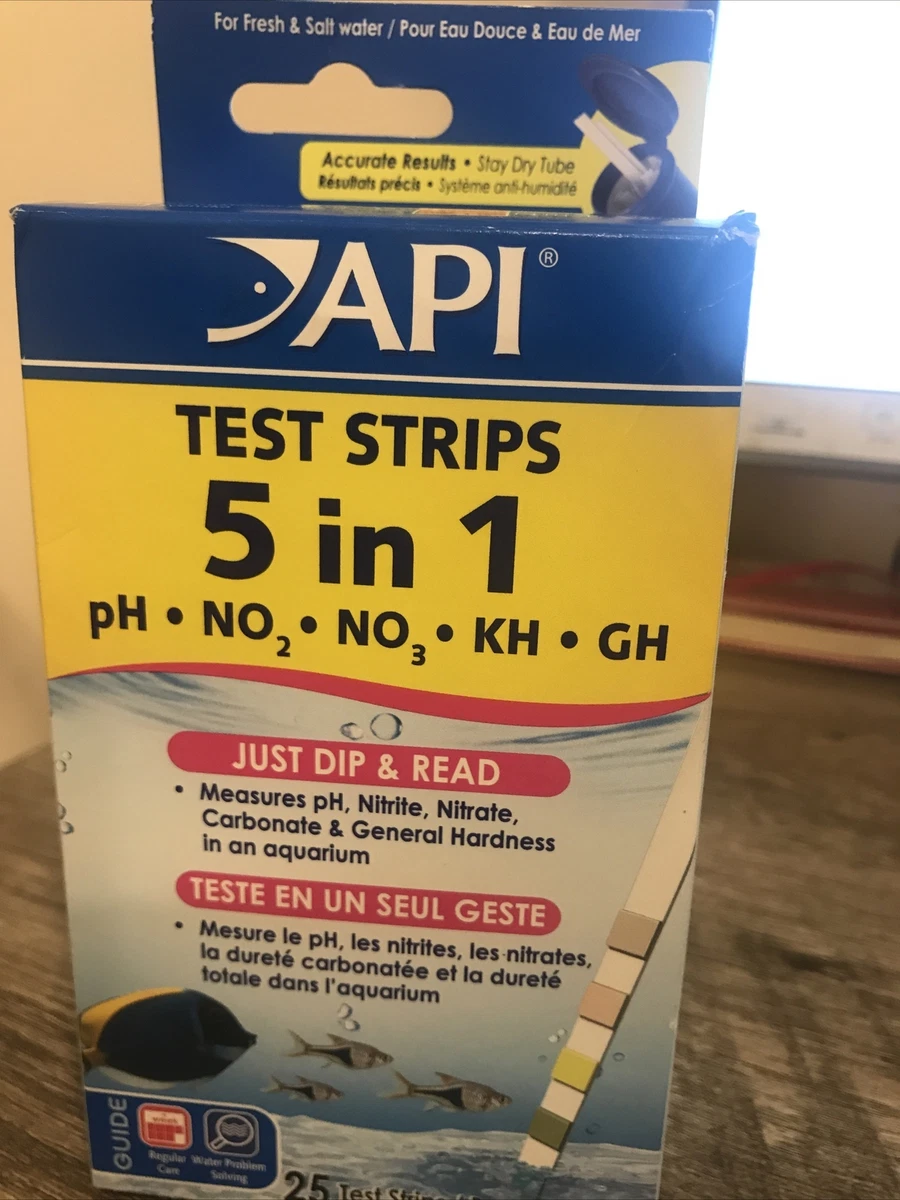 API 5 in 1 Aquarium Water Test Strips, 4 count