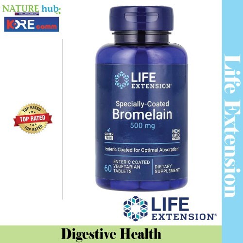 Life Extension, Specially-Coated Bromelain, 500 mg, 60 Enteric Coated Vegetarian - Picture 1 of 3
