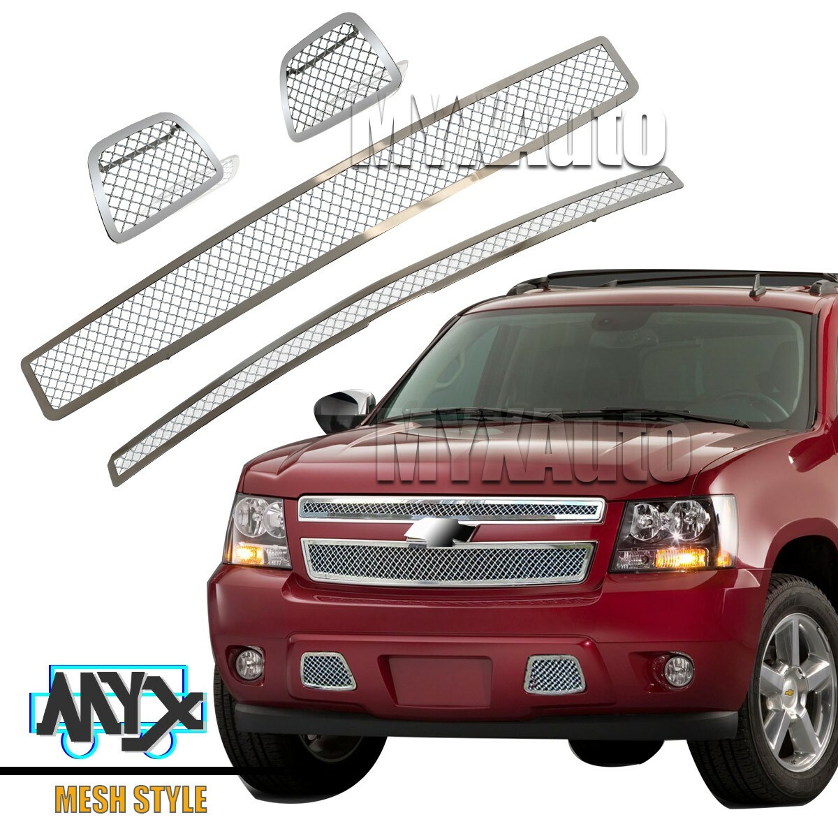 Tahoe Grill Fits 2007-2014 Chevy Tahoe/Avalanche/Suburban Black... Chevy Logo For Front Grill