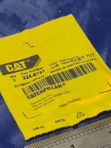GENUINE CATERPILLAR 224-5797 ONE US GASKET KIT D17M05Y19P472 OEM NIP US 3PCS US - Picture 9 of 15