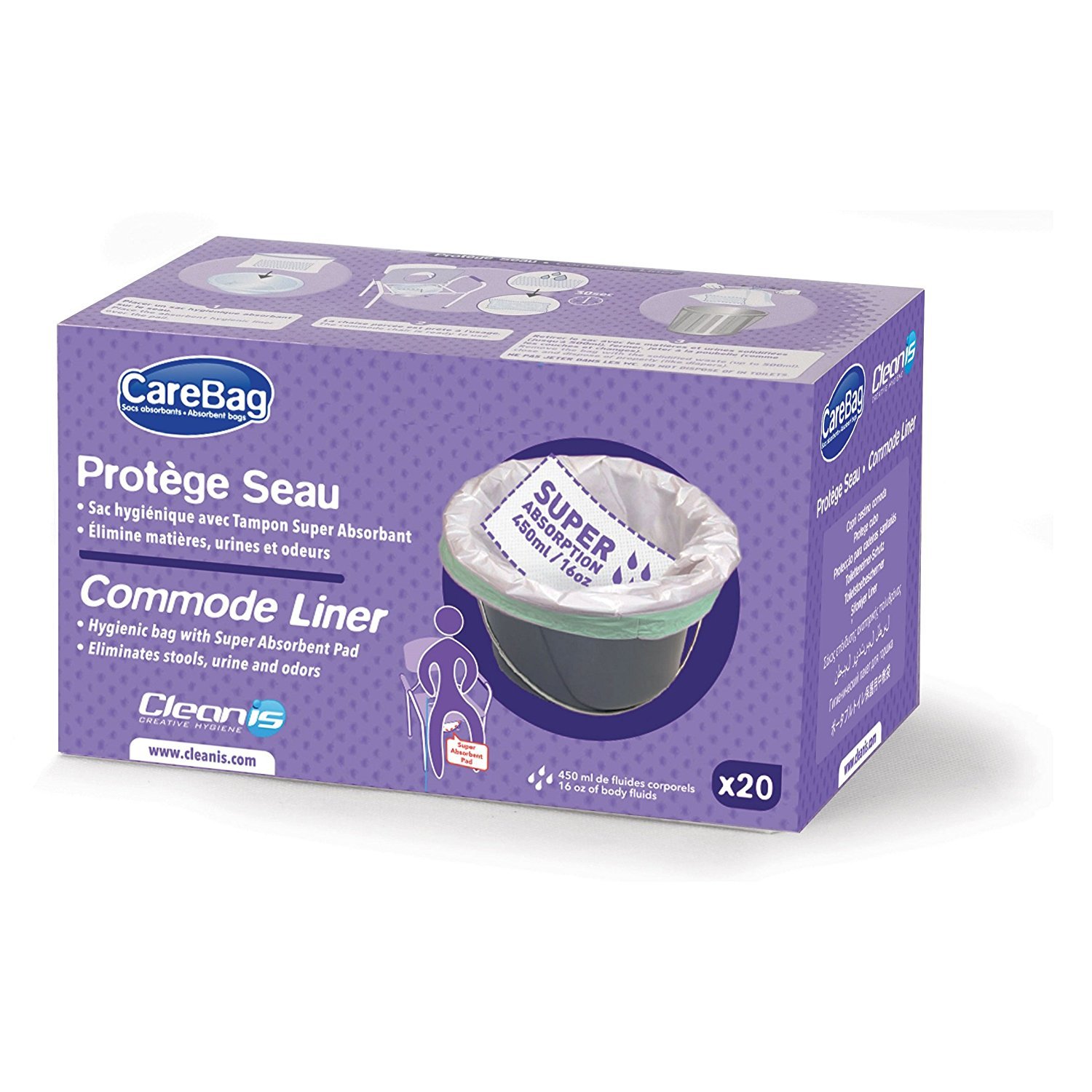Cleanis CareBag Commode Liner (Pack of 20) eBay