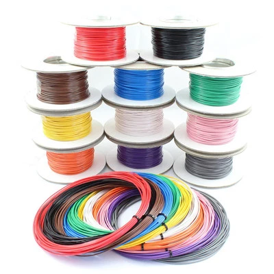 AUTOMARINE CABLES Single Core Stranded Cable 12v 24v Thin Wall Wire All AMP Ratings & 11 Colours