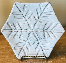 Canape Plate Snowflake by VIETRI-Appetizer, Starter, Salad Plate, Italy