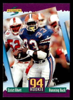 Errict Rhett 1994 Score Rookie Card #287 Florida Gators | eBay