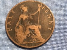 1908 Edward VII British halfpenny 1/2p