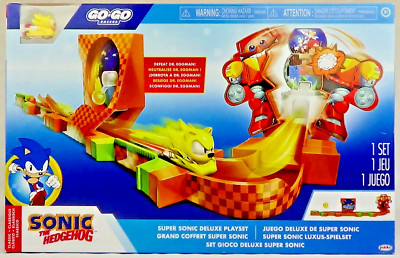 Sonic Go Go Racers Deluxe Spielset & Druckguss Super Sonic Figur Jakks Pacific