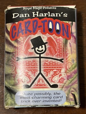 Card-toon - by Dan Harlan - Selected Card is Pulled Out of a Hat By Stick Man!