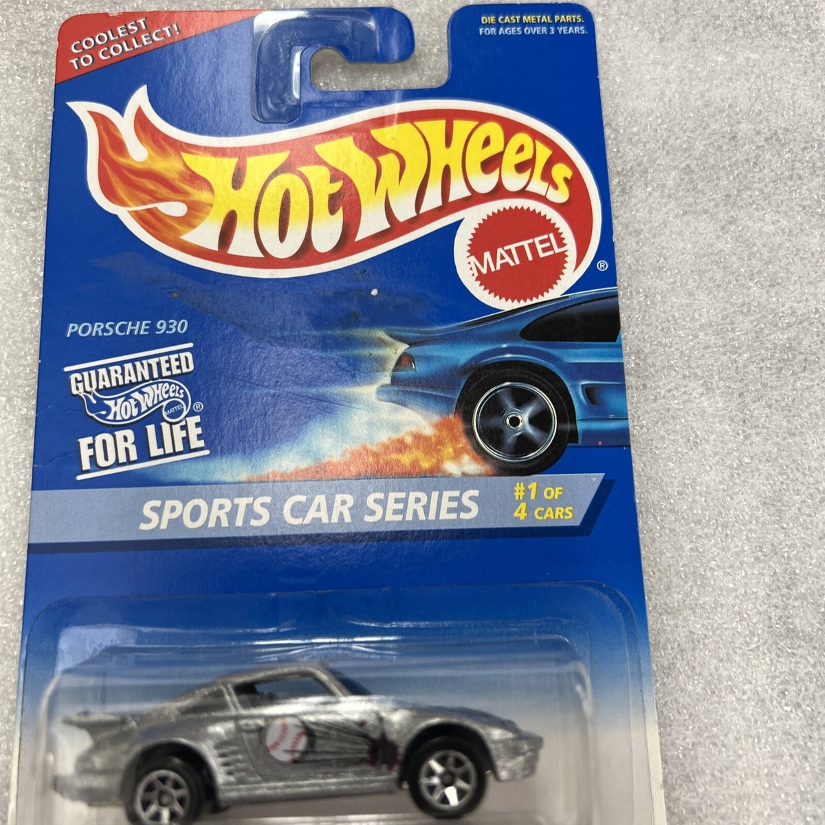 1996 Hot Wheels Sports Car Series Porsche 930 #404 Silver w/7SP's