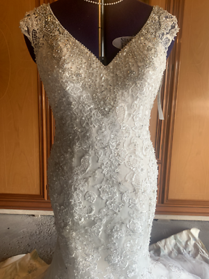 NEW) White/Champagne/Ivory Bridal Dress [Size 8] | eBay
