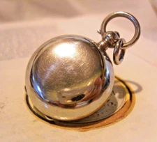 Pocket Watch Chain Fob Sovereign Case 1920s Dennison Antique Silver Nickel