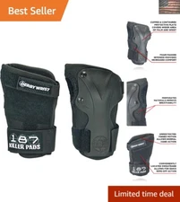 Large Adjustable Skateboarding Wrist Guards - Ultimate Protection for Adults