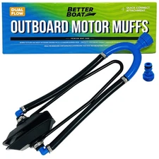 Boat Motor Muffs Outboard & Inboard I/O Engine Flush Kit Ear Flusher Hose Ada...