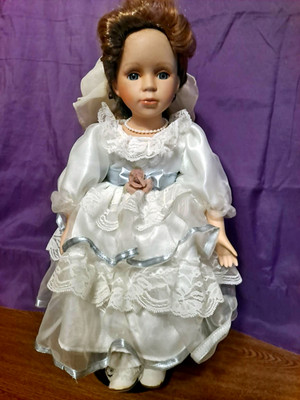 'May' - Emerald Doll Collection 2000 Edition Porcelain 16'' Doll with Stand