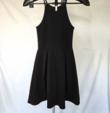 Soprano Little Black Dress XS Sleeveless High Neck Pleated Fit & Flare 