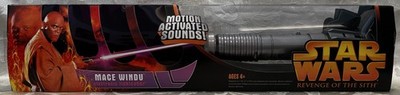 Star Wars Revenge of the Sith Mace Windu Electronic Lightsaber Light Sound