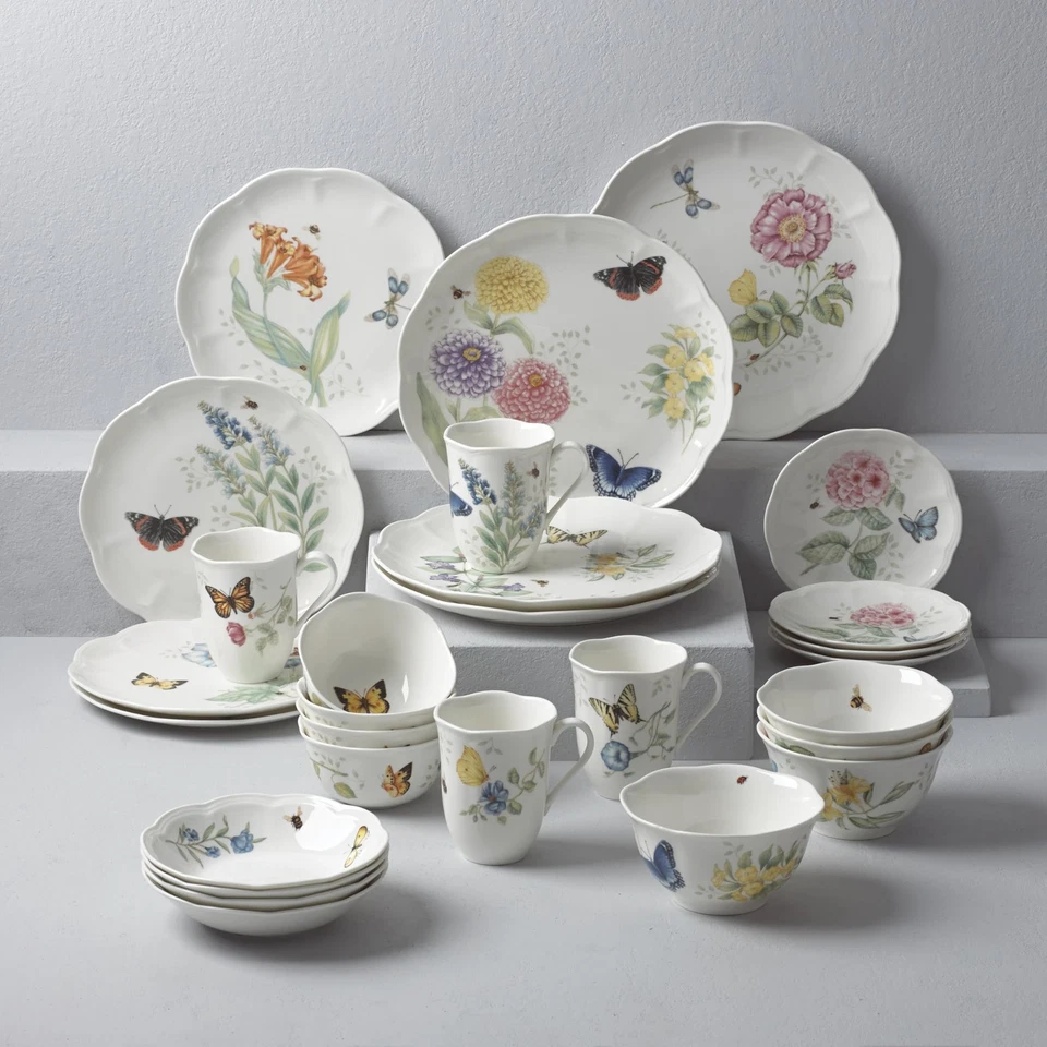 Lenox 28 Piece Butterfly Meadow Classic Dinnerware Set - Image 3 of 4