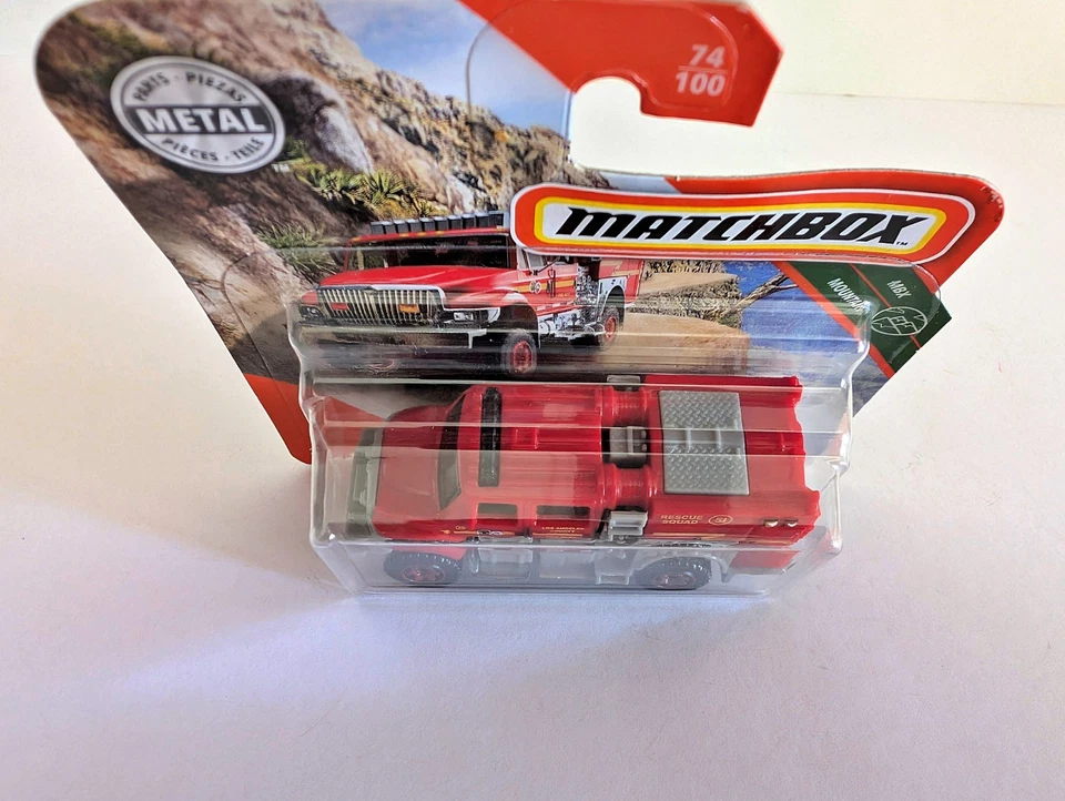 Matchbox MBX Mountain 74/100 International Workstar Brush Fire Truck - 2019 - Image 3 of 4