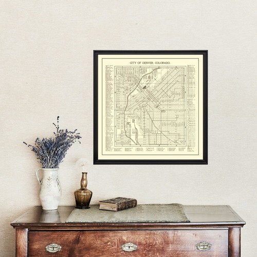 Old Map of Denver, CO 1901 - Vintage Denver Colorado Art - Picture 4 of 29