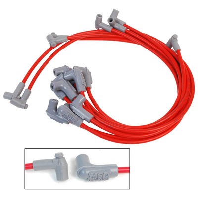 MSD Ignition 31249, Kit Spark Plug Wire Set Super Conductor 8.5 mm for SBF