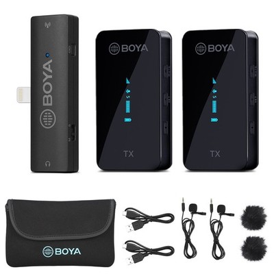 XM6-S4 Wireless Lavalier Microphone for iPhone/iPad, 2.4GHz Wireless Lapel Mi...