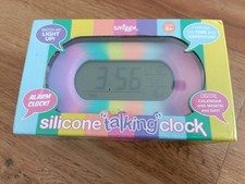 New Smiggle Silcone Talking Clock,Light Up, Digital Calendar