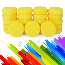 50 Pack Painting Sponges, Round Watercolor Synthetic Sponge, Artist Sponges f...