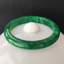 Certified Grade A Green 58mm Natural Burma Jade jadeite Bangle Bracelet 1328