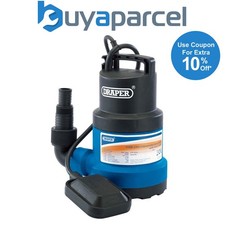 Draper 61584 Submersible Sub Water Pump with Float Switch Clean Water 191L/min