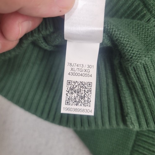 Pull homme Tommy Hilfiger vintage logo écusson XL vert coton tricot pull - Photo 19/20