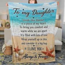 Daughter Christmas Gifts Fleece Blanket Comfortable Soft Feel Family Warmths