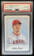 2017 Topps Gallery Mike Trout #1 Angels PSA 10 GEM MINT