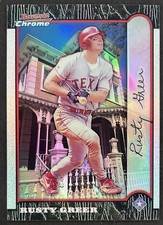 1999 Bowman Chrome Rusty Greer #15 International Refractor /100 Texas Rangers