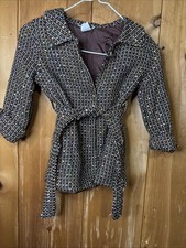 Little Mass Size 6x Girls Coat Jacket Colorful , Sparkly Button Wait Tie