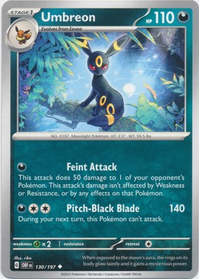 Umbreon - 130/197 - Uncommon - Near Mint