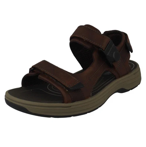Sandali Clarks uomo SALTWAY TRAIL pelle marrone scuro taglia UK 9 G EU 43